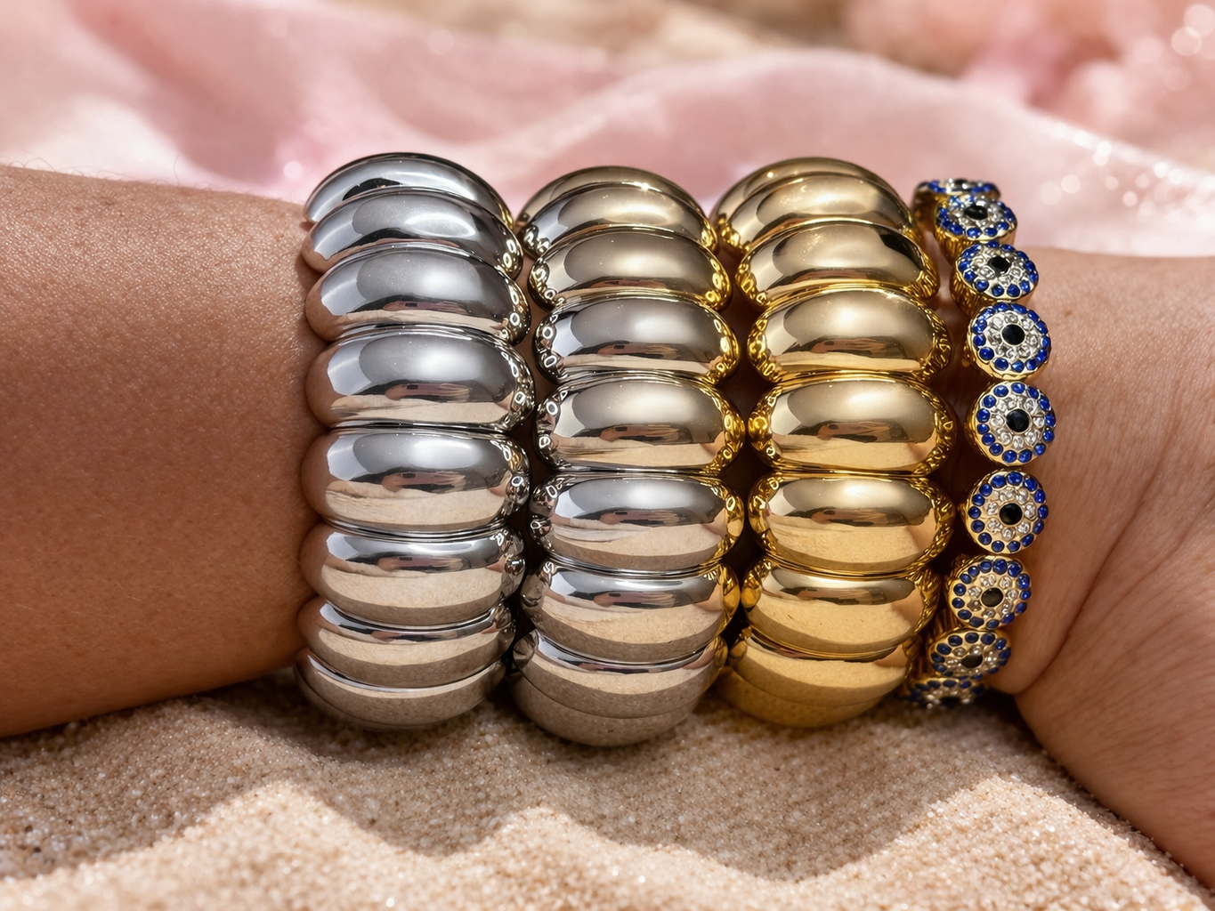 Bubble Bangles by Belle- Gold