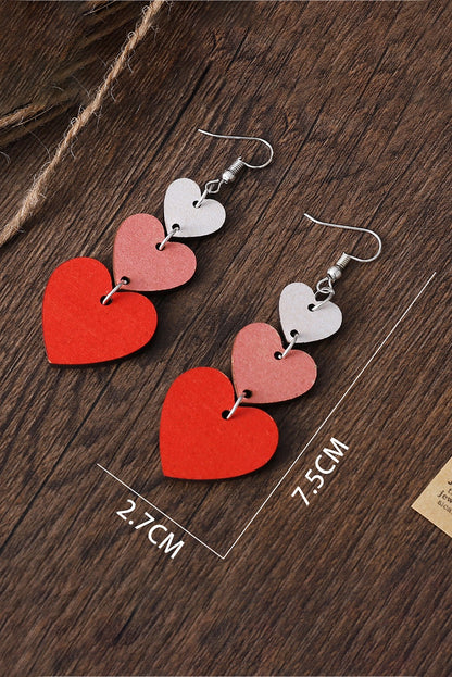 Heart Shaped Tiered Earrings