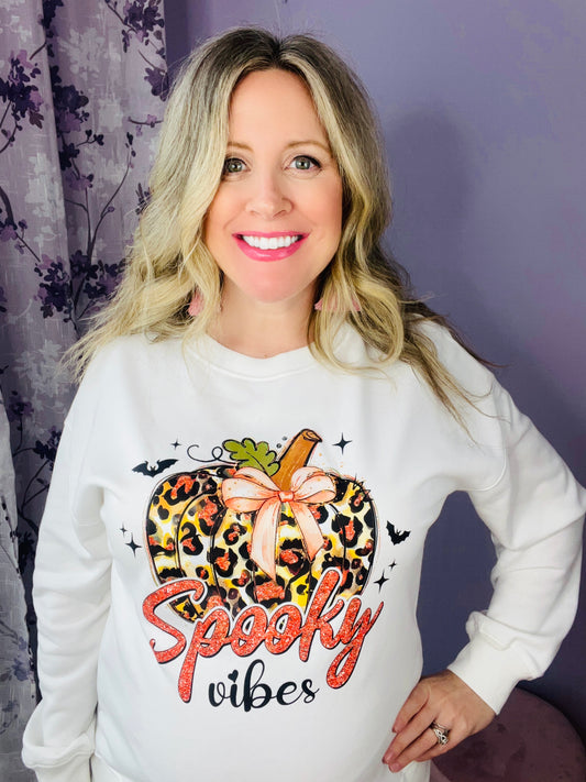 Spooky Vibes Pumpkin Sweater