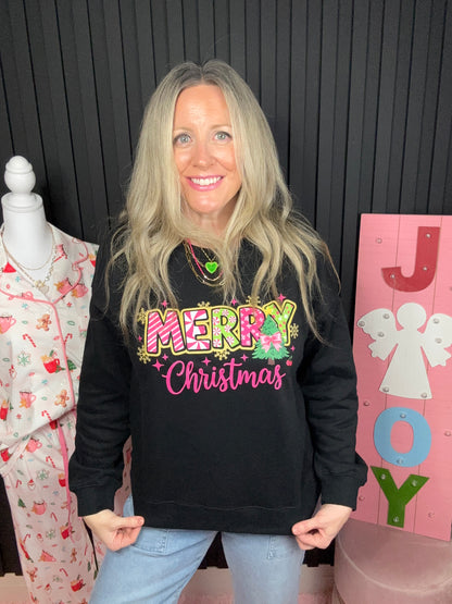 Merry Christmas Graphic Sweatshirt