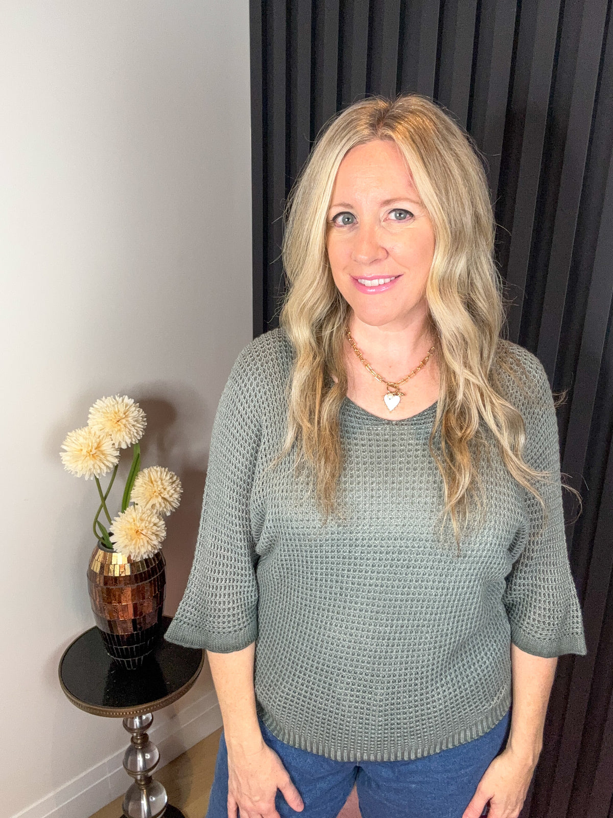 The Cleo Top in Sage Green