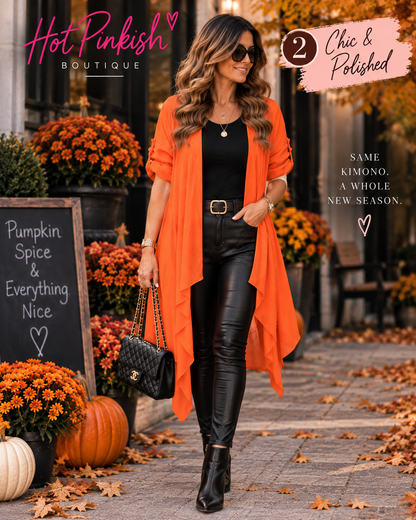 Sunset Breeze Kimono- Orange
