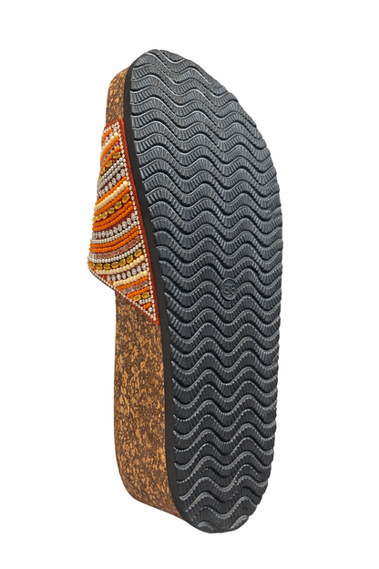 Sunset Breeze Bling Sandal- Orange