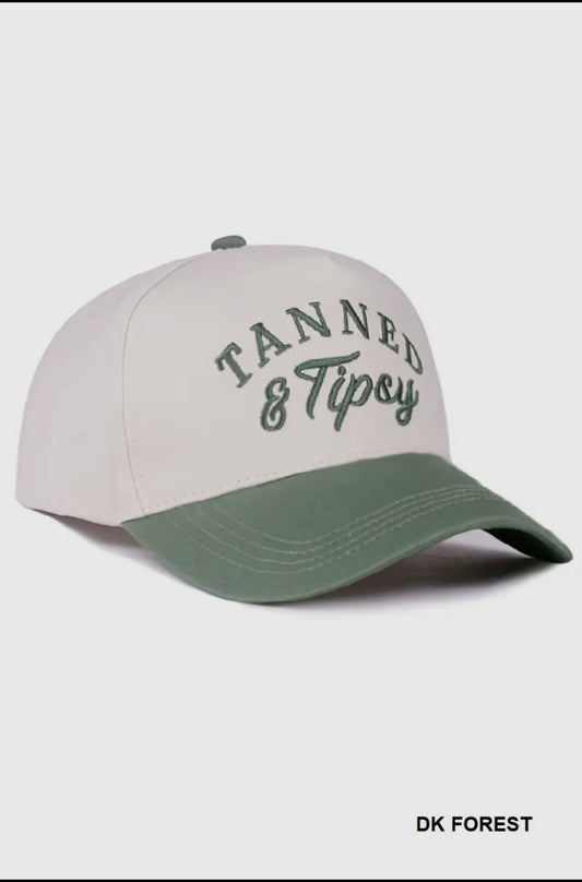 Tanned & Tipsy Embroidered Hat: DK Forrest