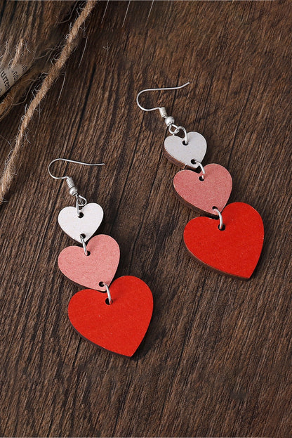 Heart Shaped Tiered Earrings