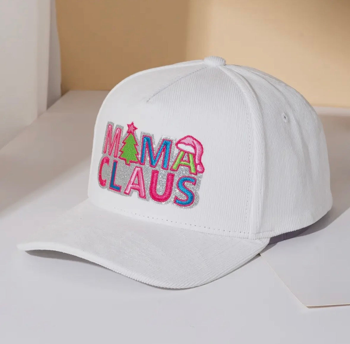 Mama Clause Ball Hat (White)