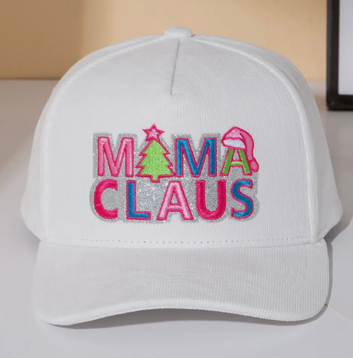 Mama Clause Ball Hat (White)