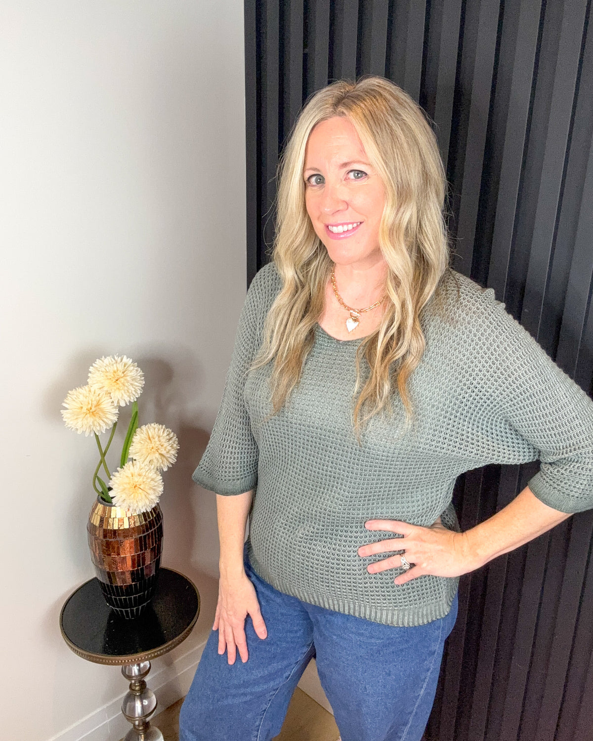 The Cleo Top in Sage Green