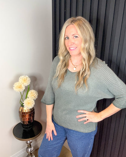 The Cleo Top in Sage Green