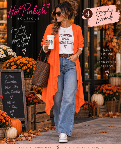 Sunset Breeze Kimono- Orange
