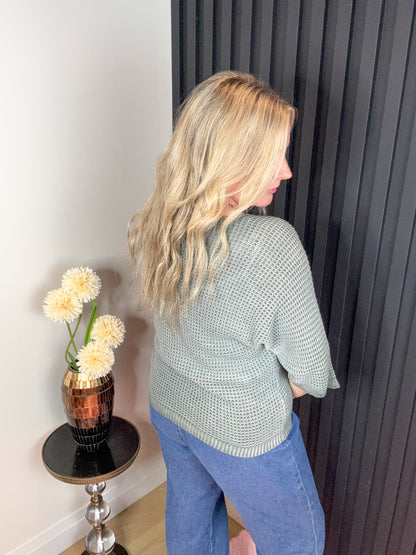 The Cleo Top in Sage Green