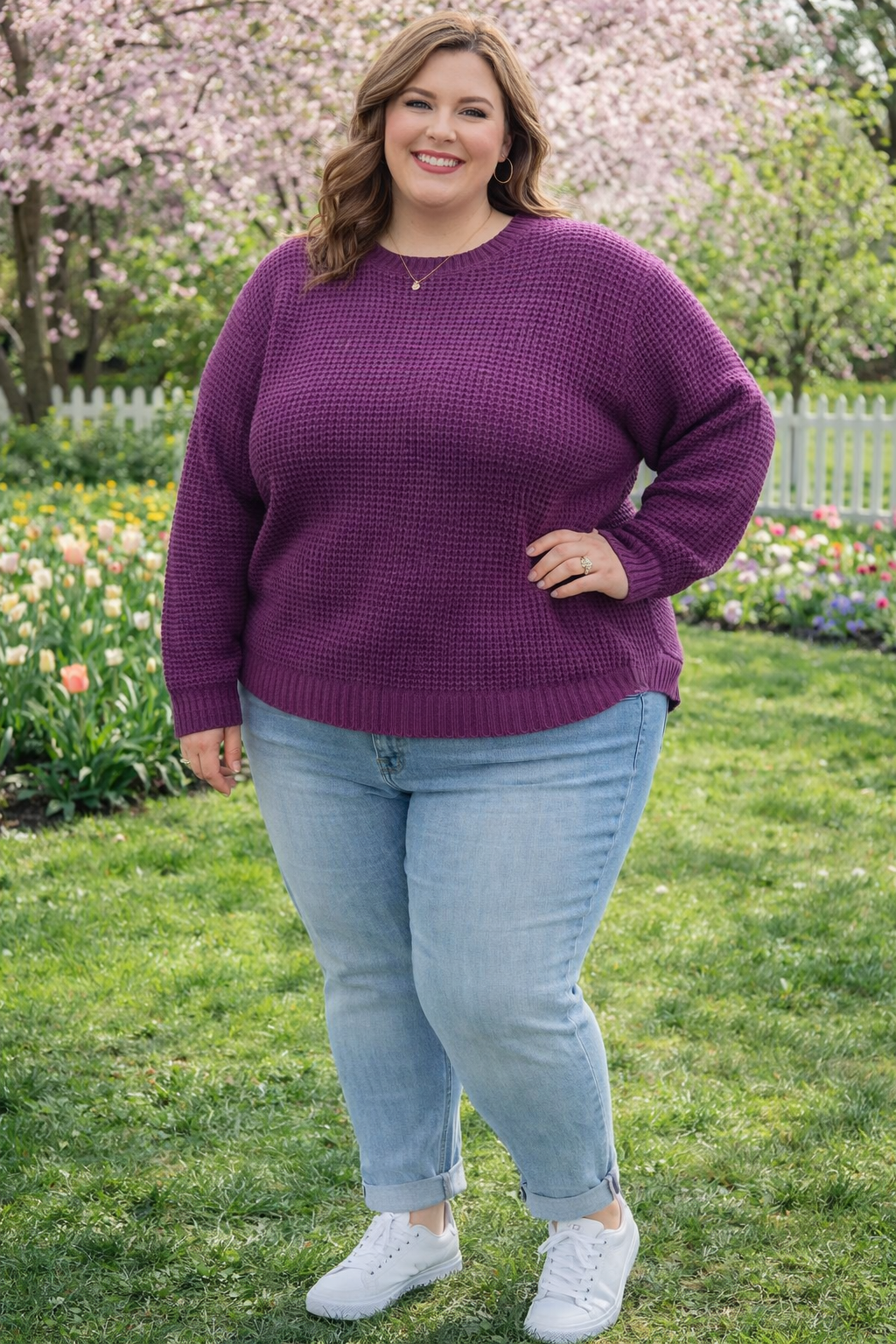 The Diana Sweater in Eggplant