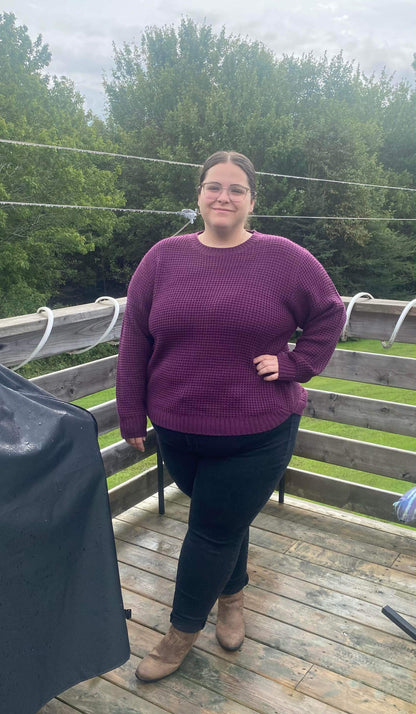 The Diana Sweater in Eggplant