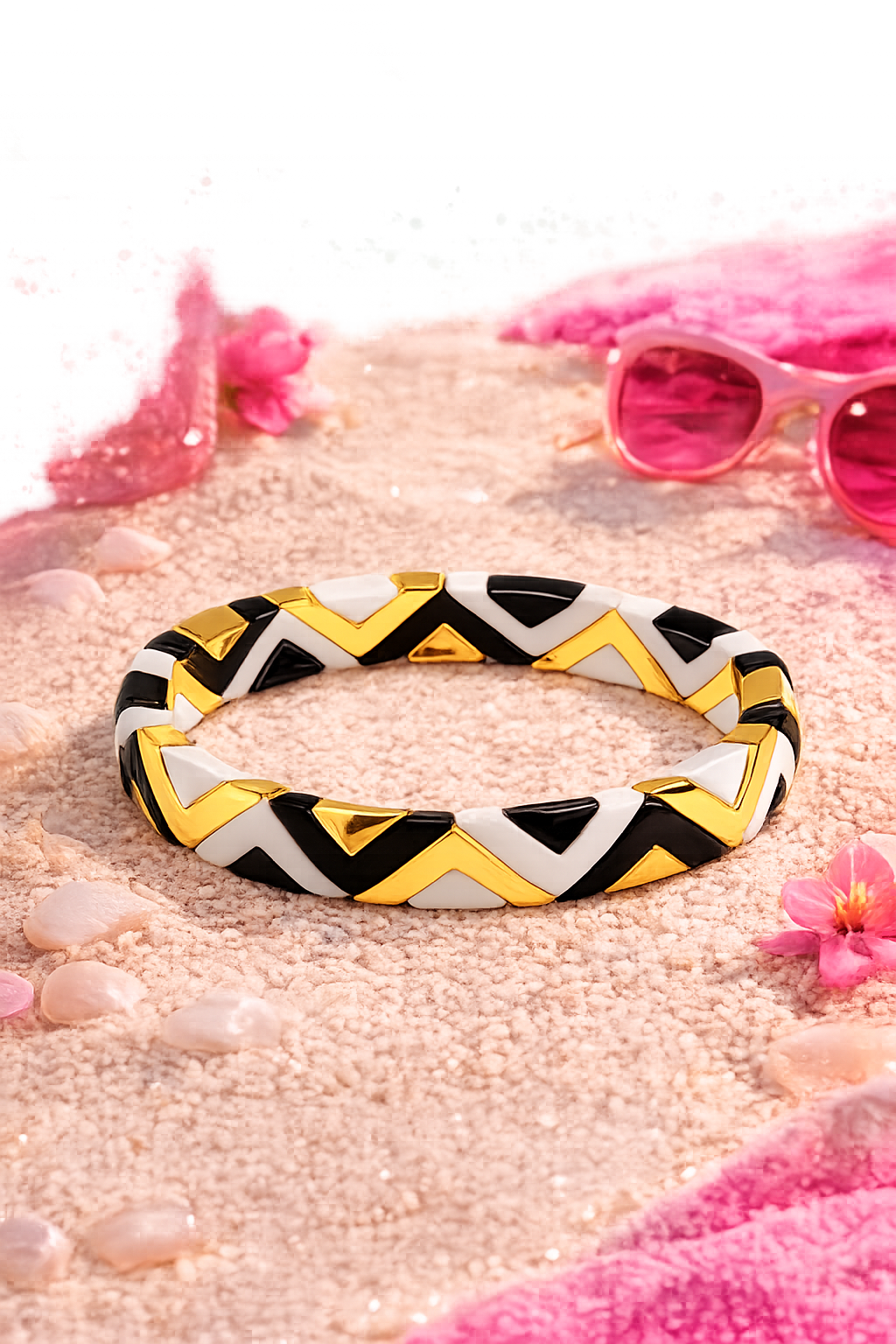 Aztec Enamel Bracelet by Belle