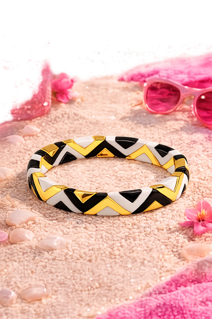 Aztec Enamel Bracelet by Belle