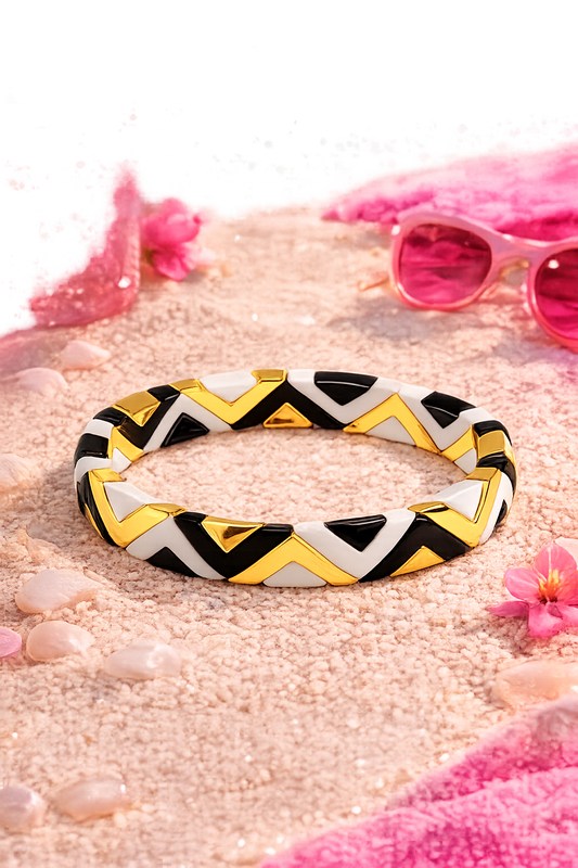 Aztec Enamel Bracelet by Belle