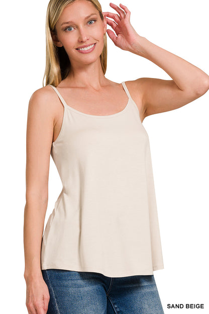 The Veronica Tank in Sand Beige