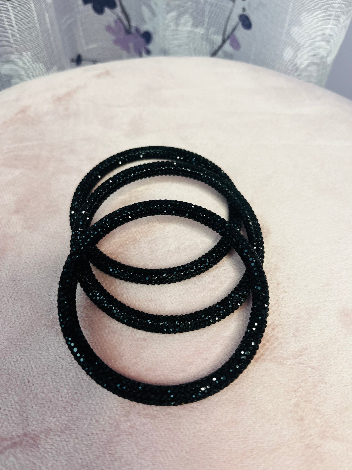 The Sparkle Bangle in Black Magic by JK: 2 bangles per set