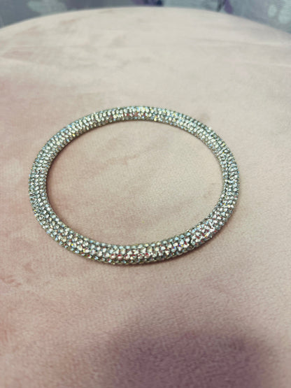 The Sparkle Bangle in White Icing by JK: 2 bangles per set